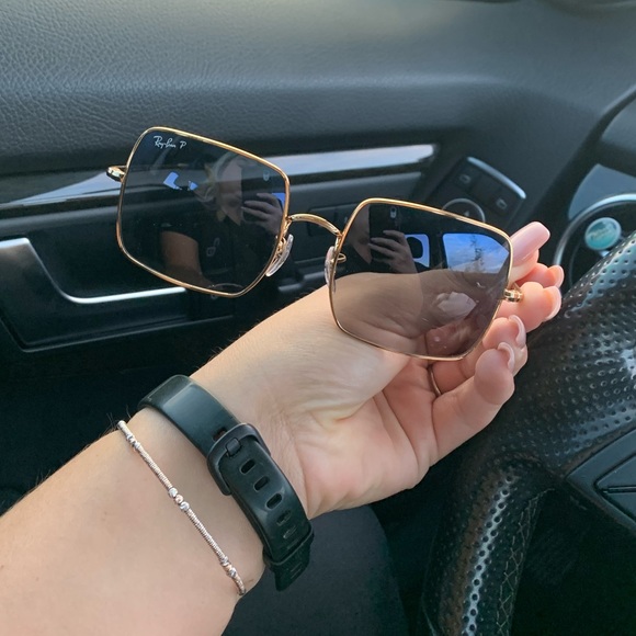 Square gold blue lens gradient authentic Ray-Ban - Picture 6 of 7